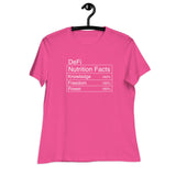 DeFi Nutrition Facts omen's Relaxed T-Shirt