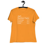 DeFi Nutrition Facts omen's Relaxed T-Shirt