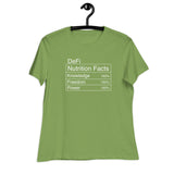DeFi Nutrition Facts omen's Relaxed T-Shirt