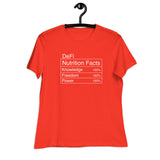 DeFi Nutrition Facts omen's Relaxed T-Shirt