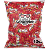 CANDYMAN 12 OZ Bundle of Skittles candy bulk, individually wrapped candy, for valentines day candy, easter candy, or bulk snacks of fun size candy fruit snacks