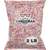 CANDYMAN Classic Tart Assorted Fruity Candy Tabs 2 Pound Bulk Bag of Candy Rolls
