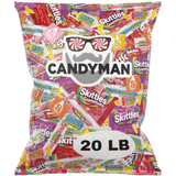 CANDYMAN Assorted Candy Variety Pack 20lbs of Bulk Individually Wrapped Pinata Stuffers