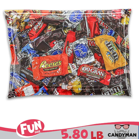Chocolate Mixed Candy Assortment Pack M&M's, Snickers, Milky Way, Twix, Reese's, York, 100 Grand, Almond Joy, Kitkat (5.80 Pound)