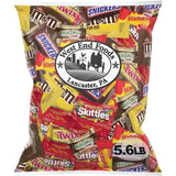 West End Foods (5.6 lbs) Bulk Chocolate Candy Variety Pack Bundle with Twix, Snickers, Milky Way, M&M's Milk & Peanut, Skittles, Starburst