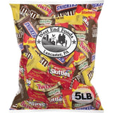 West End Foods (5 lbs) Bundle with Twix, Snickers, Milky Way, M&M's Milk Chocolate, Skittles, Starburst, M&M's Peanut Fun & Mini Size Bulk Chocolate Candy Variety Pack