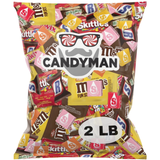 CANDYMAN Bulk Assorted Candy Variety Pack Individually Wrapped Chocolate & Candy Mix, 2 Pound Party Bag Assortment for Holiday Treats, Office Snacks, Gifting, & Favors