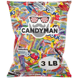 CANDYMAN Assorted Candy Variety Pack 3lbs of Bulk Individually Wrapped Pinata Stuffers