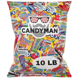 CANDYMAN Assorted Candy Variety Pack 10lbs of Bulk Individually Wrapped Pinata Stuffers