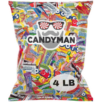 CANDYMAN Assorted Candy Variety Pack 4lbs of Bulk Individually Wrapped Pinata Stuffers