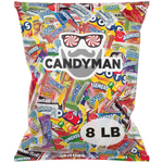 CANDYMAN Assorted Candy Variety Pack 8lbs of Bulk Individually Wrapped Pinata Stuffers