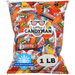 CANDYMAN 1 Pound Gift Box Mix of Chocolate, Individually Wrapped Assorted Bulk Candy Chocolates Variety Pack