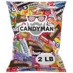 CANDYMAN (2 LBS) Chocolate & Candy Bundle with Mixed Fun and Mini Sized Individually Wrapped Treats
