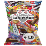 CANDYMAN (4 LB) Chocolate & Candy Bundle with Mixed Fun and Mini Sized Individually Wrapped Treats