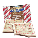 Ghirardelli Bundle with 2 Pounds Dark Chocolate Squares Peppermint Bark Limited