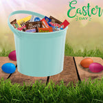 Easter Bucket Color Blue with 2 Pound of Variety Chocolate