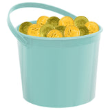 Easter Bucket Color with 2 POUND of Candy Gold Coins Chocolate