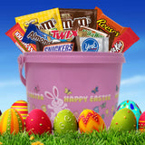 Easter Bucket Color Pink with 2 Pound of Variety Chocolate