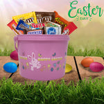 Easter Bucket Color Pink with 2 Pound of Variety Chocolate