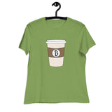 Bitcoin Hot Coffee Women's Relaxed T-Shirt