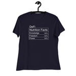 DeFi Nutrition Facts omen's Relaxed T-Shirt